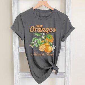 Orange Fruit Shirt, Organic Fruit Shirt, Oranges Tee, Vintage Summer Aesthetic